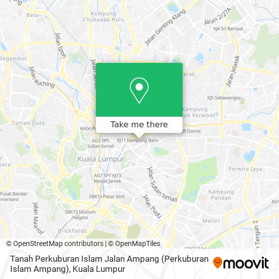 Peta Tanah Perkuburan Islam Jalan Ampang (Perkuburan Islam Ampang)
