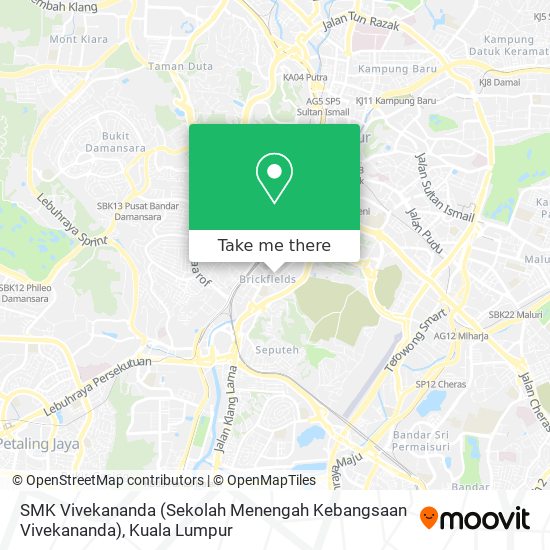 SMK Vivekananda (Sekolah Menengah Kebangsaan Vivekananda) map