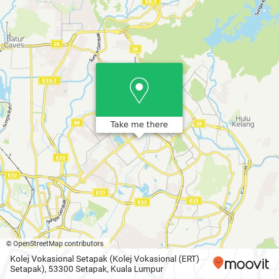 Kolej Vokasional Setapak (Kolej Vokasional (ERT) Setapak), 53300 Setapak map