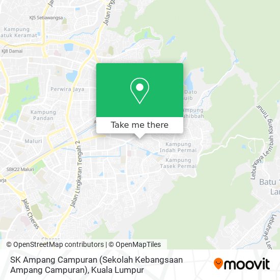 Peta SK Ampang Campuran (Sekolah Kebangsaan Ampang Campuran)