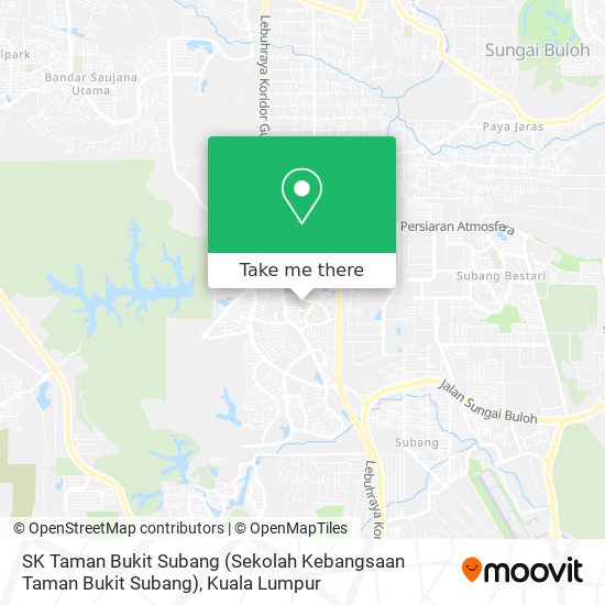 Peta SK Taman Bukit Subang (Sekolah Kebangsaan Taman Bukit Subang)