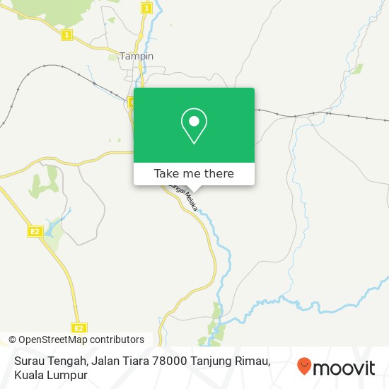 Peta Surau Tengah, Jalan Tiara 78000 Tanjung Rimau