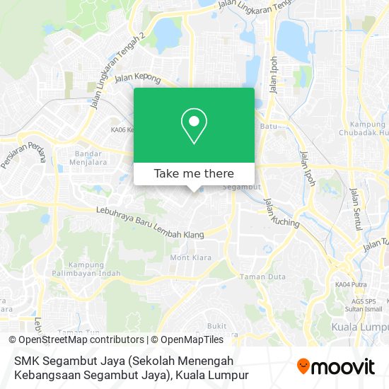 SMK Segambut Jaya (Sekolah Menengah Kebangsaan Segambut Jaya) map