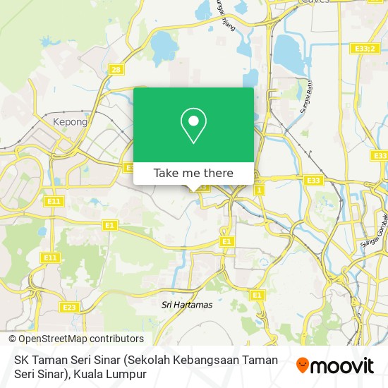 Peta SK Taman Seri Sinar (Sekolah Kebangsaan Taman Seri Sinar)