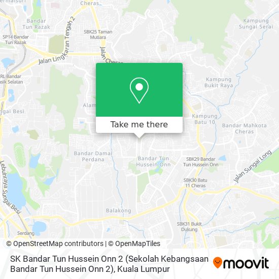 SK Bandar Tun Hussein Onn 2 (Sekolah Kebangsaan Bandar Tun Hussein Onn 2) map