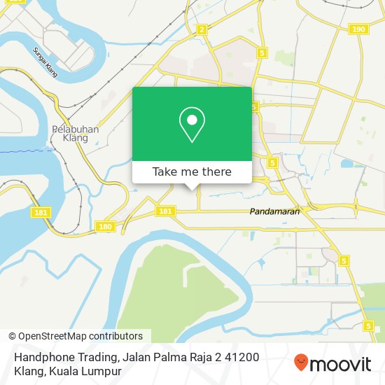 Peta Handphone Trading, Jalan Palma Raja 2 41200 Klang