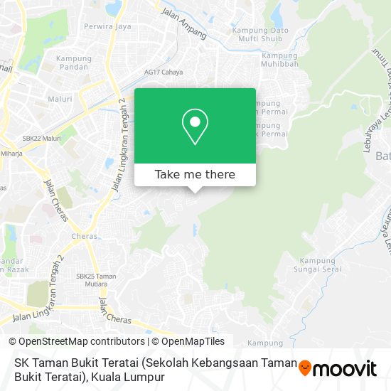 Peta SK Taman Bukit Teratai (Sekolah Kebangsaan Taman Bukit Teratai)