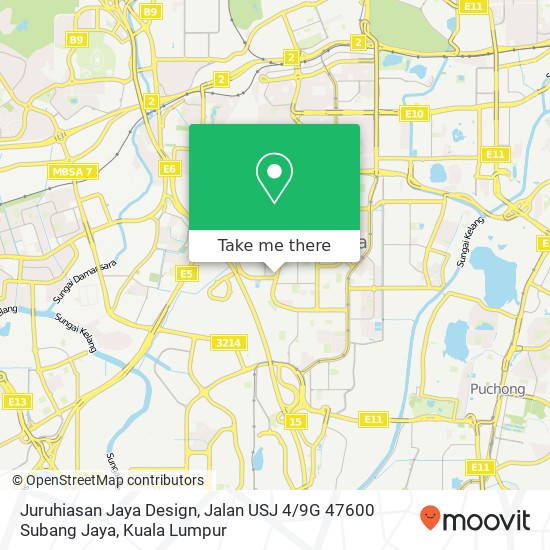 Juruhiasan Jaya Design, Jalan USJ 4 / 9G 47600 Subang Jaya map