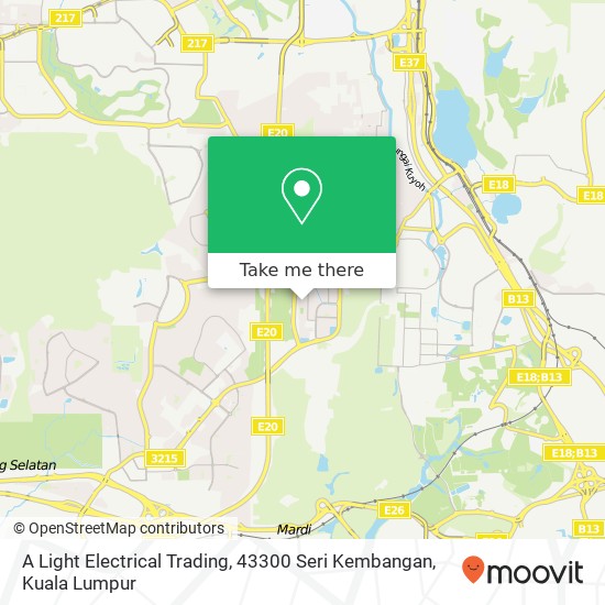 Peta A Light Electrical Trading, 43300 Seri Kembangan