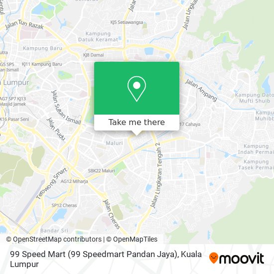Peta 99 Speed Mart (99 Speedmart Pandan Jaya)