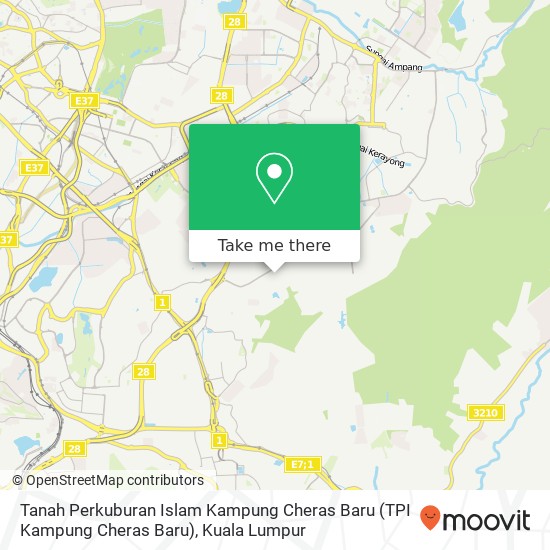 Peta Tanah Perkuburan Islam Kampung Cheras Baru (TPI Kampung Cheras Baru)