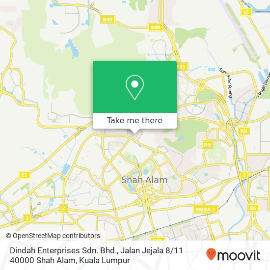 Peta Dindah Enterprises Sdn. Bhd., Jalan Jejala 8 / 11 40000 Shah Alam