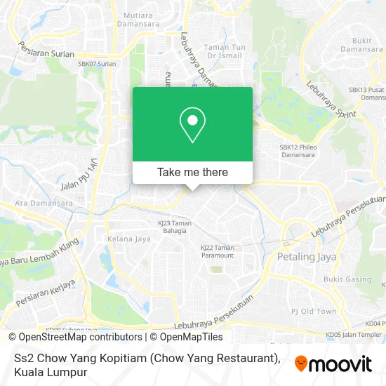 Ss2 Chow Yang Kopitiam (Chow Yang Restaurant) map
