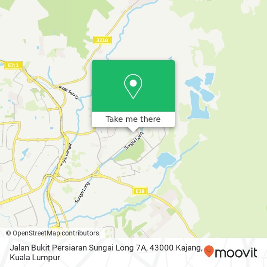 Peta Jalan Bukit Persiaran Sungai Long 7A, 43000 Kajang