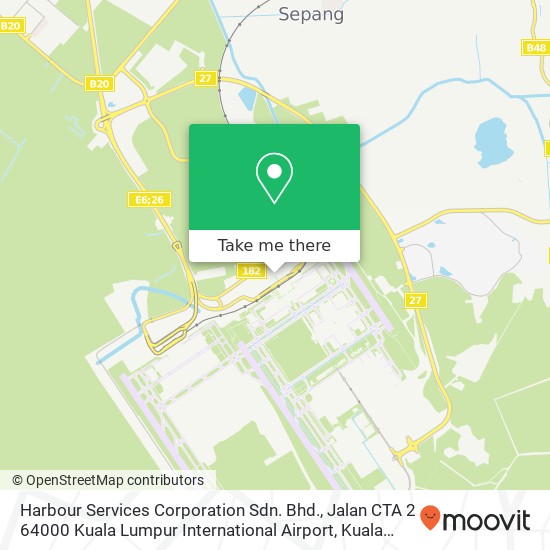 Harbour Services Corporation Sdn. Bhd., Jalan CTA 2 64000 Kuala Lumpur International Airport map