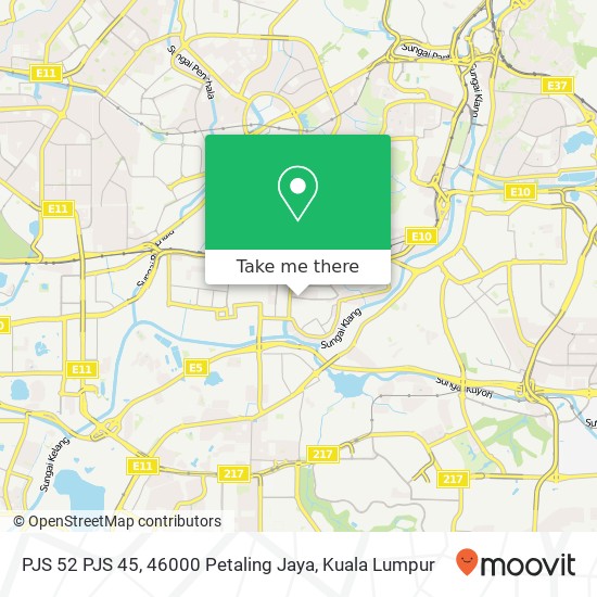 Peta PJS 52 PJS 45, 46000 Petaling Jaya