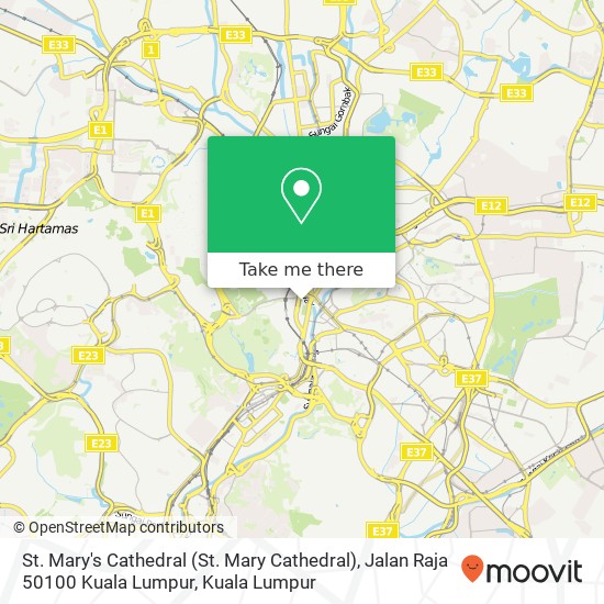 St. Mary's Cathedral (St. Mary Cathedral), Jalan Raja 50100 Kuala Lumpur map