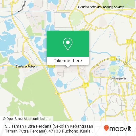 Peta SK Taman Putra Perdana (Sekolah Kebangsaan Taman Putra Perdana), 47130 Puchong