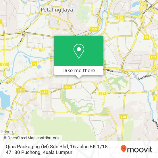 Peta Qips Packaging (M) Sdn Bhd, 16 Jalan BK 1 / 18 47180 Puchong