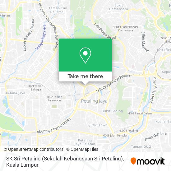 Peta SK Sri Petaling (Sekolah Kebangsaan Sri Petaling)