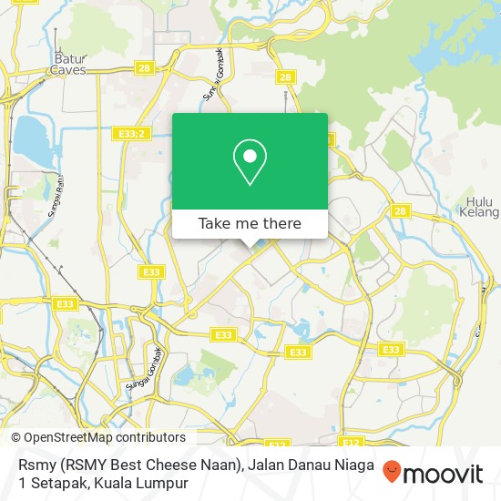 Rsmy (RSMY Best Cheese Naan), Jalan Danau Niaga 1 Setapak map