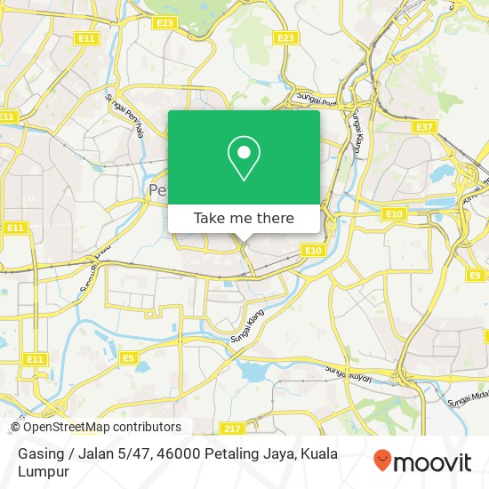 Peta Gasing / Jalan 5 / 47, 46000 Petaling Jaya