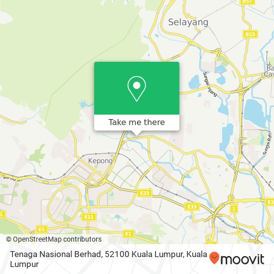 Tenaga Nasional Berhad, 52100 Kuala Lumpur map