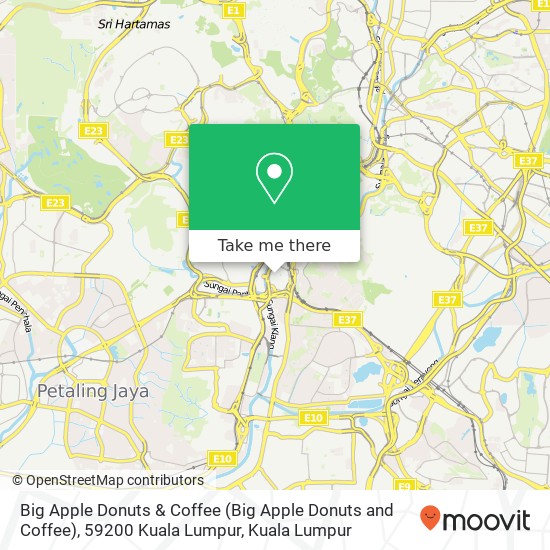 Peta Big Apple Donuts & Coffee (Big Apple Donuts and Coffee), 59200 Kuala Lumpur