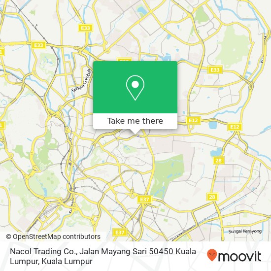 Peta Nacol Trading Co., Jalan Mayang Sari 50450 Kuala Lumpur