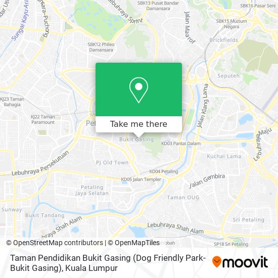 Taman Pendidikan Bukit Gasing (Dog Friendly Park-Bukit Gasing) map