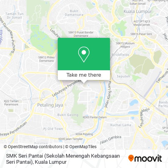SMK Seri Pantai (Sekolah Menengah Kebangsaan Seri Pantai) map