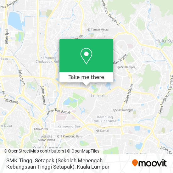 SMK Tinggi Setapak (Sekolah Menengah Kebangsaan Tinggi Setapak) map