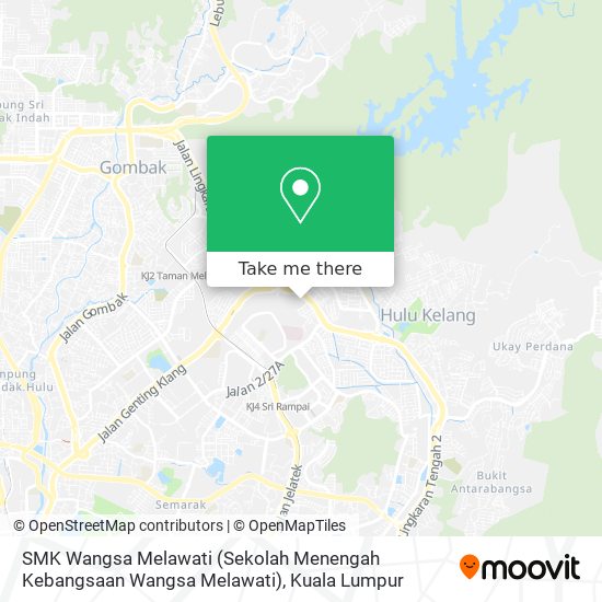 SMK Wangsa Melawati (Sekolah Menengah Kebangsaan Wangsa Melawati) map