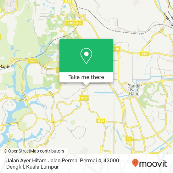 Jalan Ayer Hitam Jalan Permai Permai 4, 43000 Dengkil map