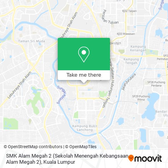 Peta SMK Alam Megah 2 (Sekolah Menengah Kebangsaan Alam Megah 2)