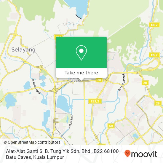 Peta Alat-Alat Ganti S. B. Tung Yik Sdn. Bhd., B22 68100 Batu Caves