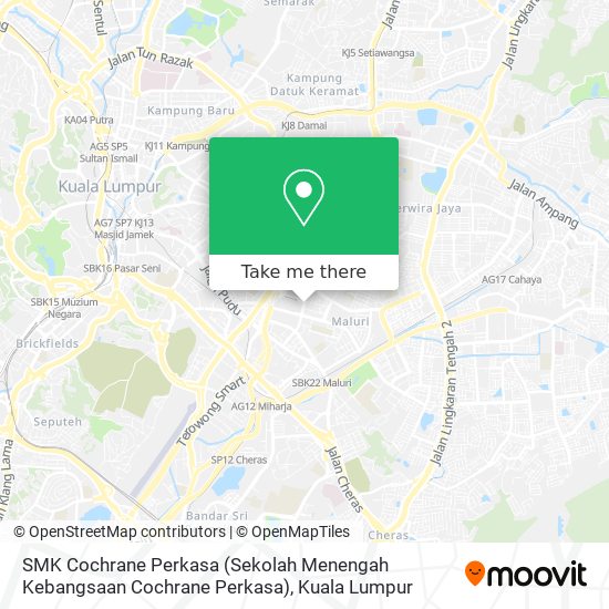 SMK Cochrane Perkasa (Sekolah Menengah Kebangsaan Cochrane Perkasa) map