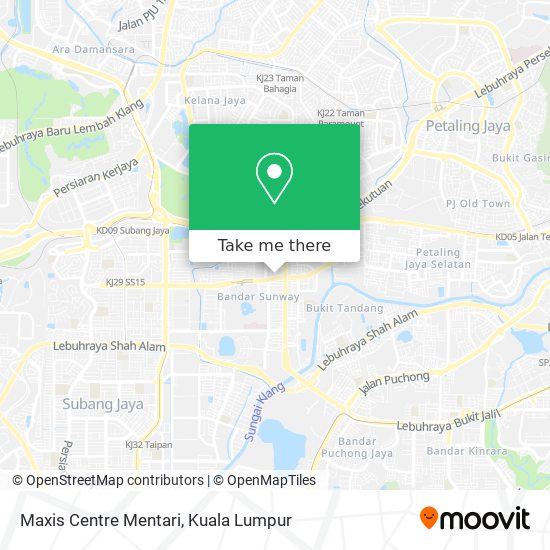 Maxis Centre Mentari map