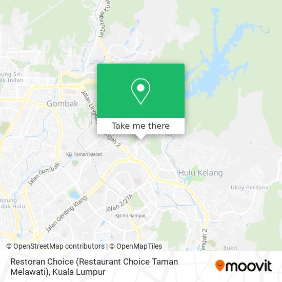 Peta Restoran Choice (Restaurant Choice Taman Melawati)