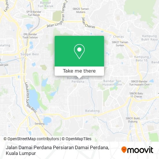 Jalan Damai Perdana Persiaran Damai Perdana map