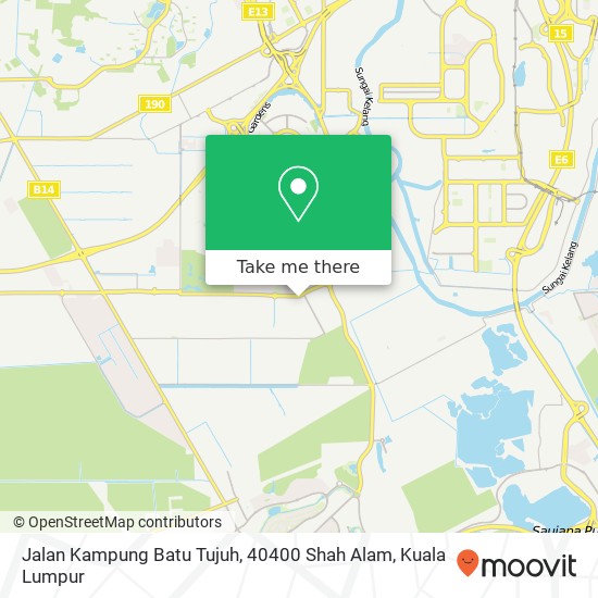 Jalan Kampung Batu Tujuh, 40400 Shah Alam map