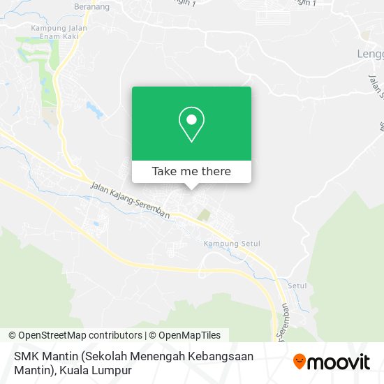 Peta SMK Mantin (Sekolah Menengah Kebangsaan Mantin)