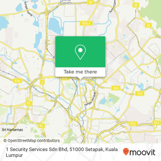 1 Security Services Sdn Bhd, 51000 Setapak map