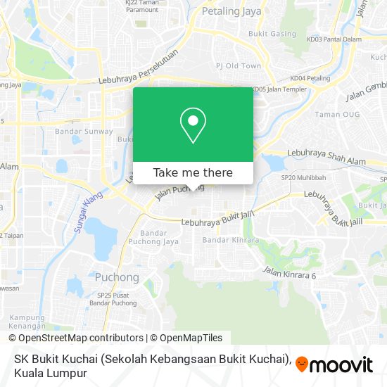 Peta SK Bukit Kuchai (Sekolah Kebangsaan Bukit Kuchai)