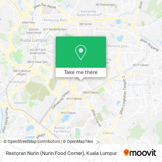 Peta Restoran Nurin (Nurin Food Corner)