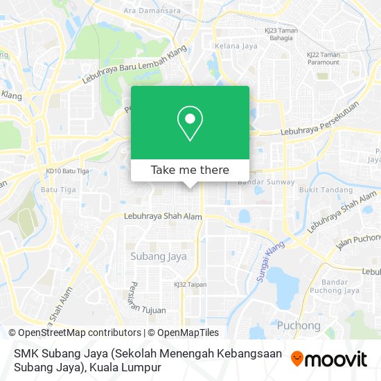 Peta SMK Subang Jaya (Sekolah Menengah Kebangsaan Subang Jaya)