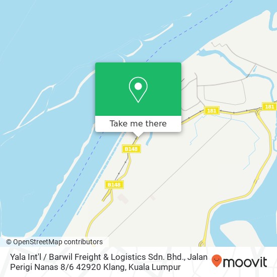 Peta Yala Int'l / Barwil Freight & Logistics Sdn. Bhd., Jalan Perigi Nanas 8 / 6 42920 Klang