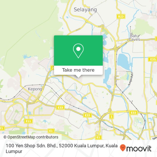 100 Yen Shop Sdn. Bhd., 52000 Kuala Lumpur map