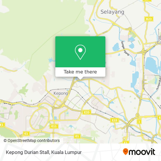 Peta Kepong Durian Stall