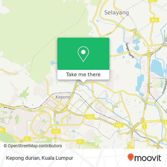 Kepong durian map
